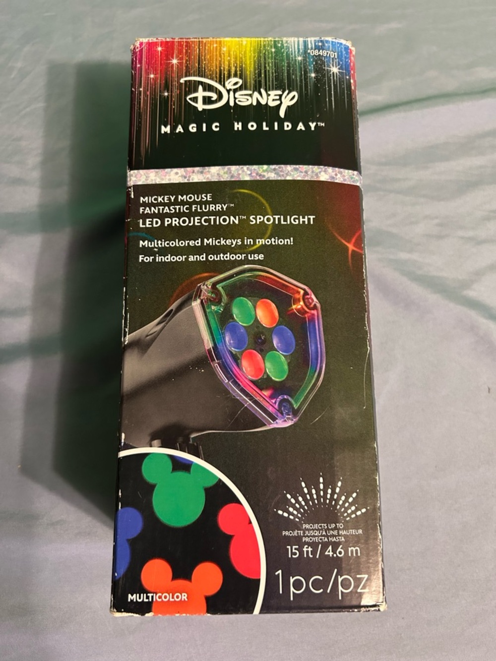 Disney Magic Holiday Mickey Mouse Multicolor LED Projection Spotlight